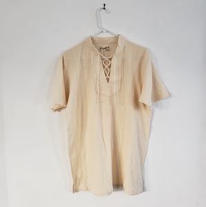 Cotton V Neck Style Shirt